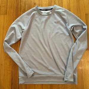 Nike Running Dry Pacer L/S Run Grey Womens XS (z)